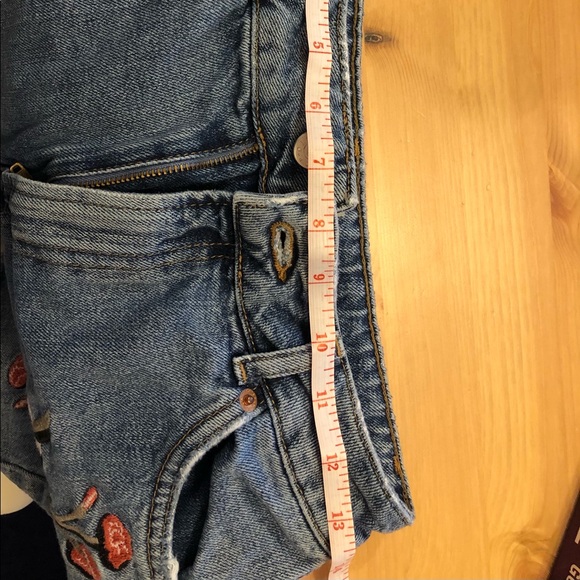 Top shop MOTO floral embroidered denim skirt - Picture 4 of 4